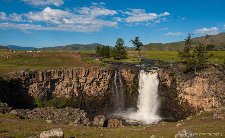 Mongolei Reisebaustein Go East Reisen Orkhon Wasserfall Mongolei